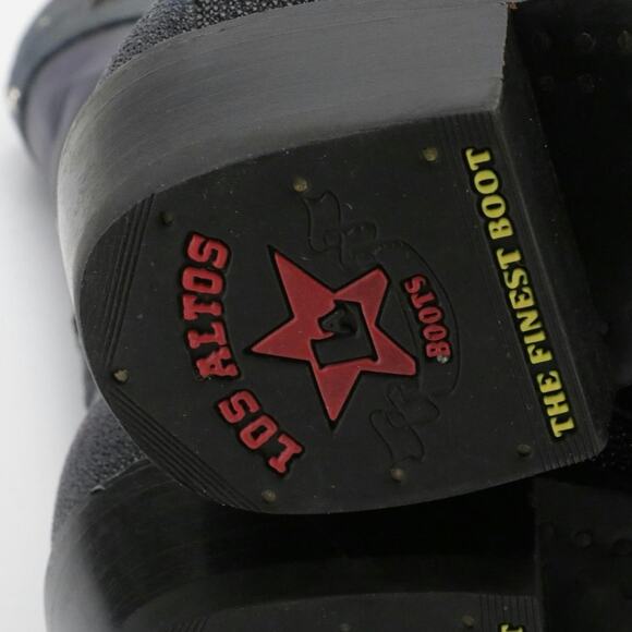 Los Altos 3X Toe Navy Stingray Rowstone Cowboy Boots Sz. 12 EE - Picture 5 of 10